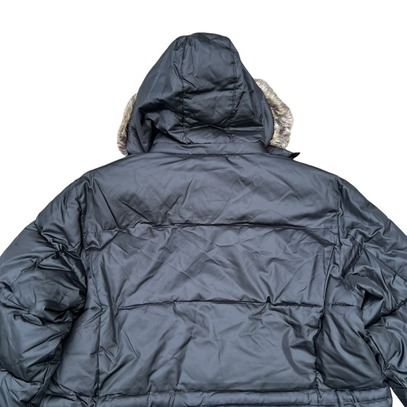 Mens Perry Ellis Puffer Jacket Removable Hood Black Size XL Portfolio Wellon - Picture 7 of 15